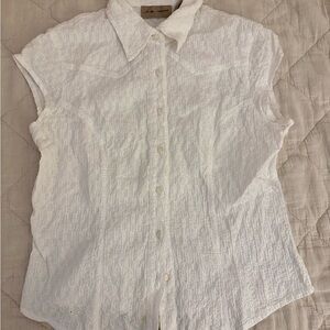 Chic White Button-Down Women's Shirt